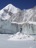 Bertrand sur le lac glaciaire