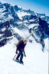 Sur l'arête SE du Rateau